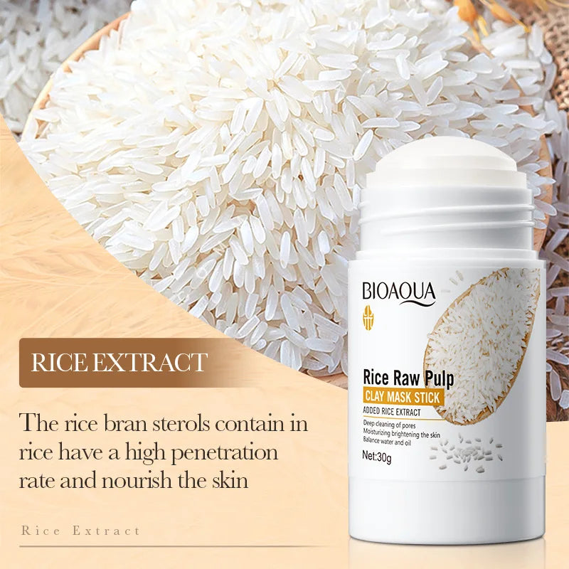 BIOAQUA - Máscara Facial de Lama com Arroz Branco