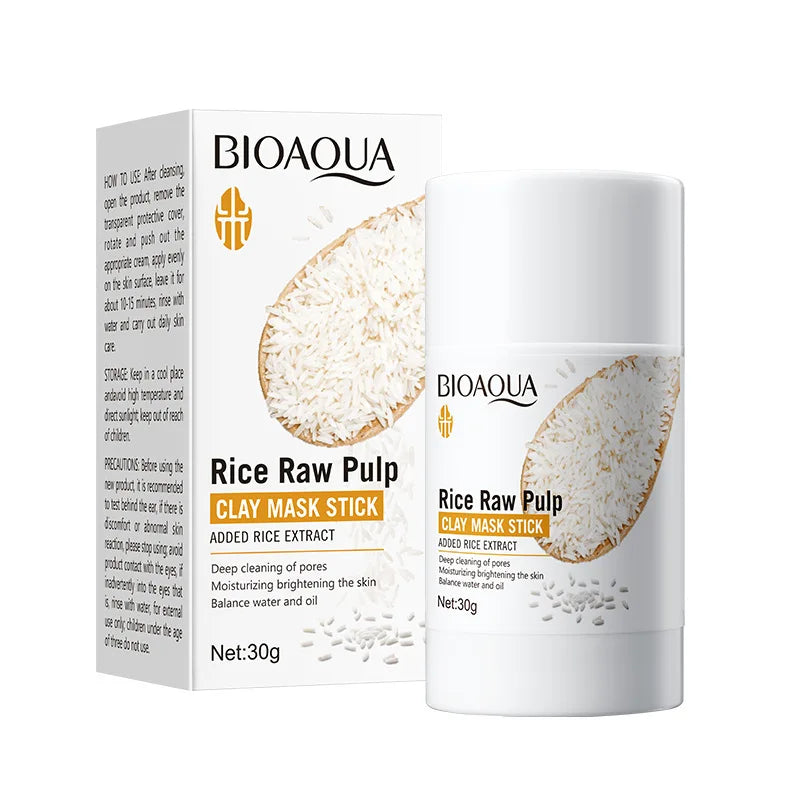 BIOAQUA - Máscara Facial de Lama com Arroz Branco