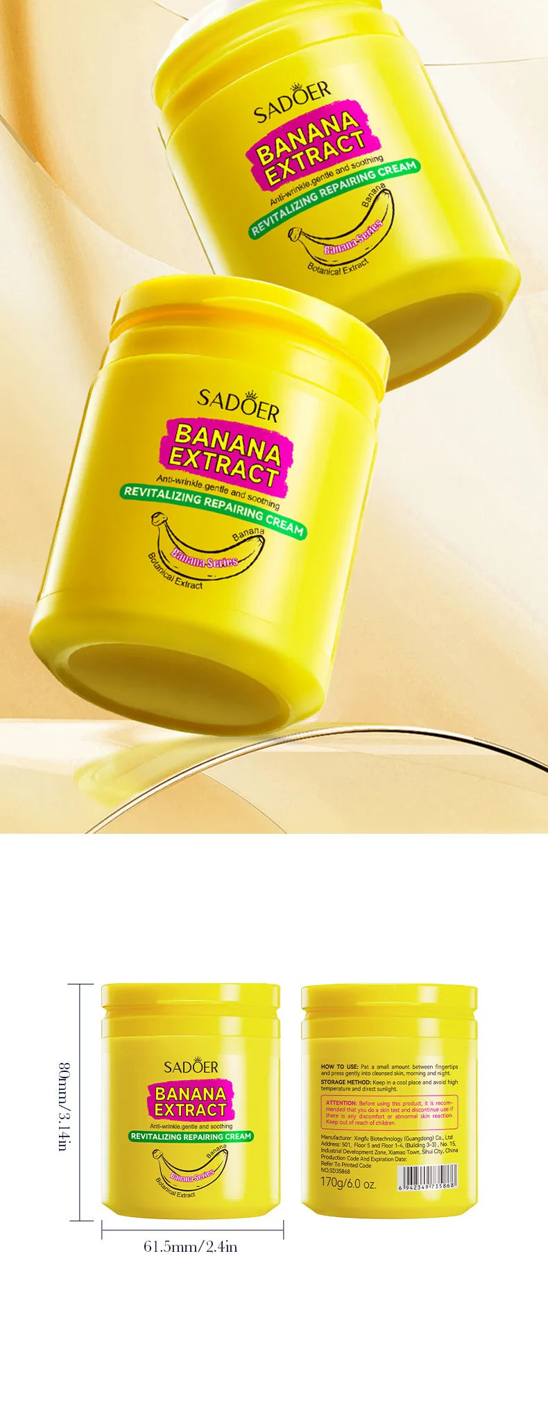 SADOER - Creme Clareador - Extrato de Banana